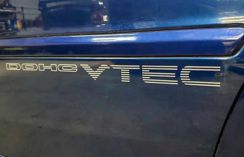 Custom Honda Civic Si DOHC VTEC Vinyl Decal Stickers (2-Piece Set) - Fits 1992-2000 Models - 16
