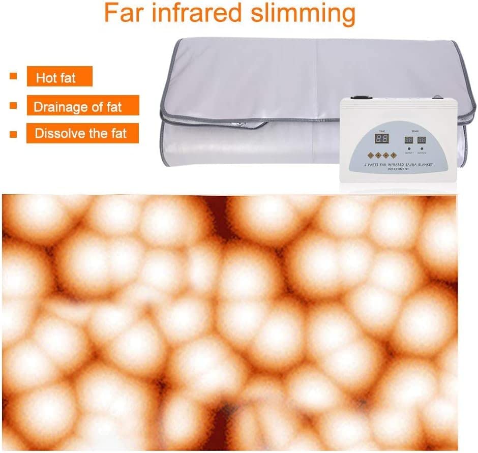 Portable Far Infrared Sauna Blanket for Weight Loss & Detox - 2 Zone Electric Home Spa Therapy, Waterproof Body Shaper & Steam Blanket - Perfect for Relaxation, Post-Workout Recovery & Home Wellness