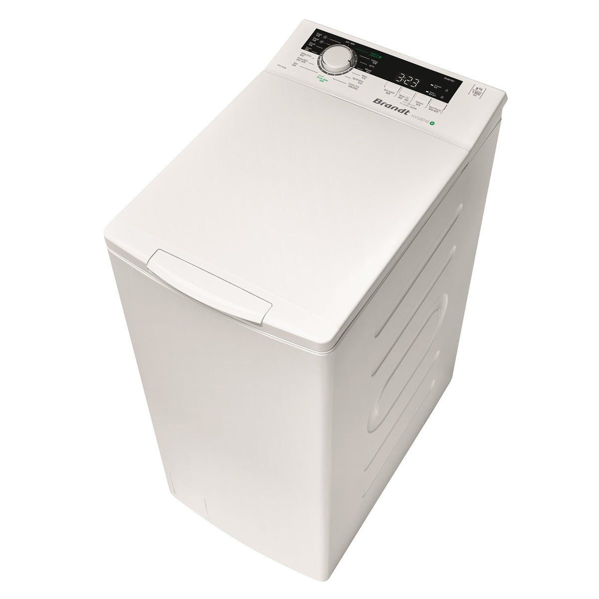 BRANDT BT813HQA 8kg Top Load Washing Machine with Inverter Technology - Energy Efficient, Quiet Operation for Apartments and Small Homes