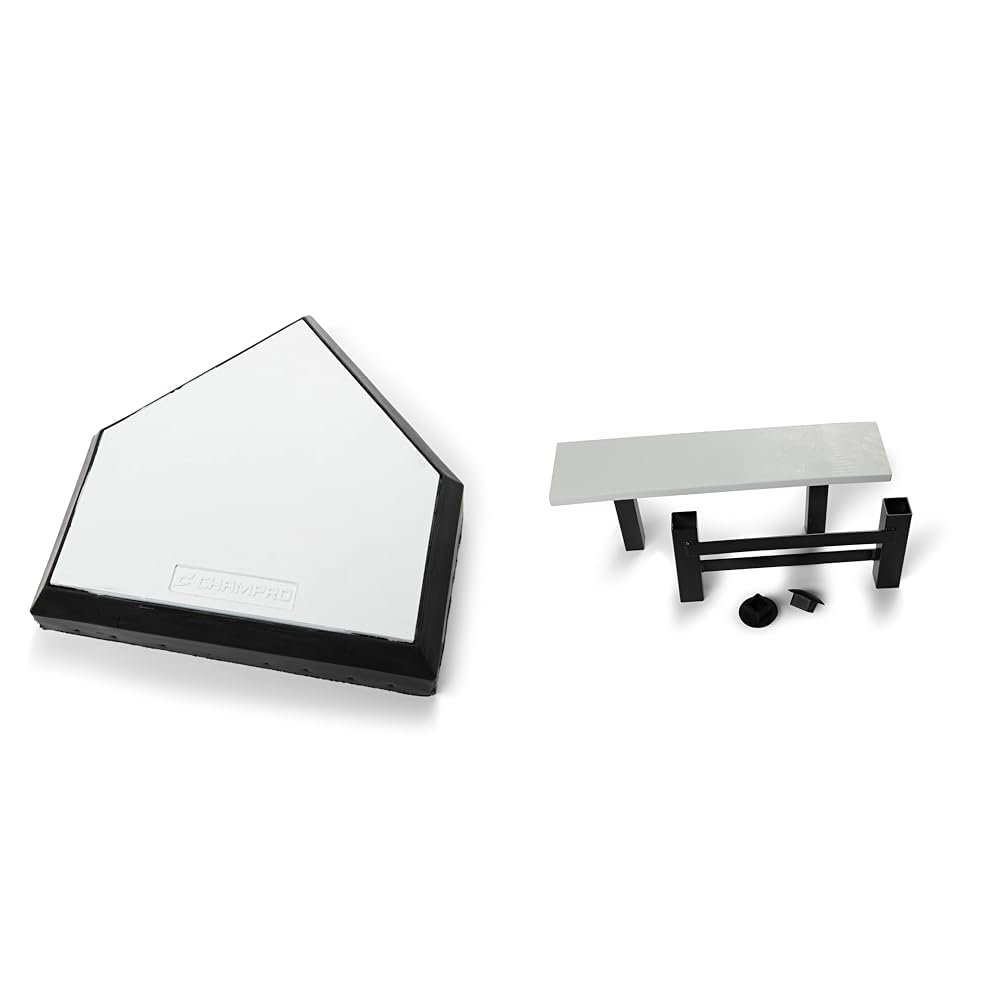 CHAMPRO BHP Professional Inground Home Plate for Baseball and Softball - Durable Rubber Base for Home Field & Practice Use
