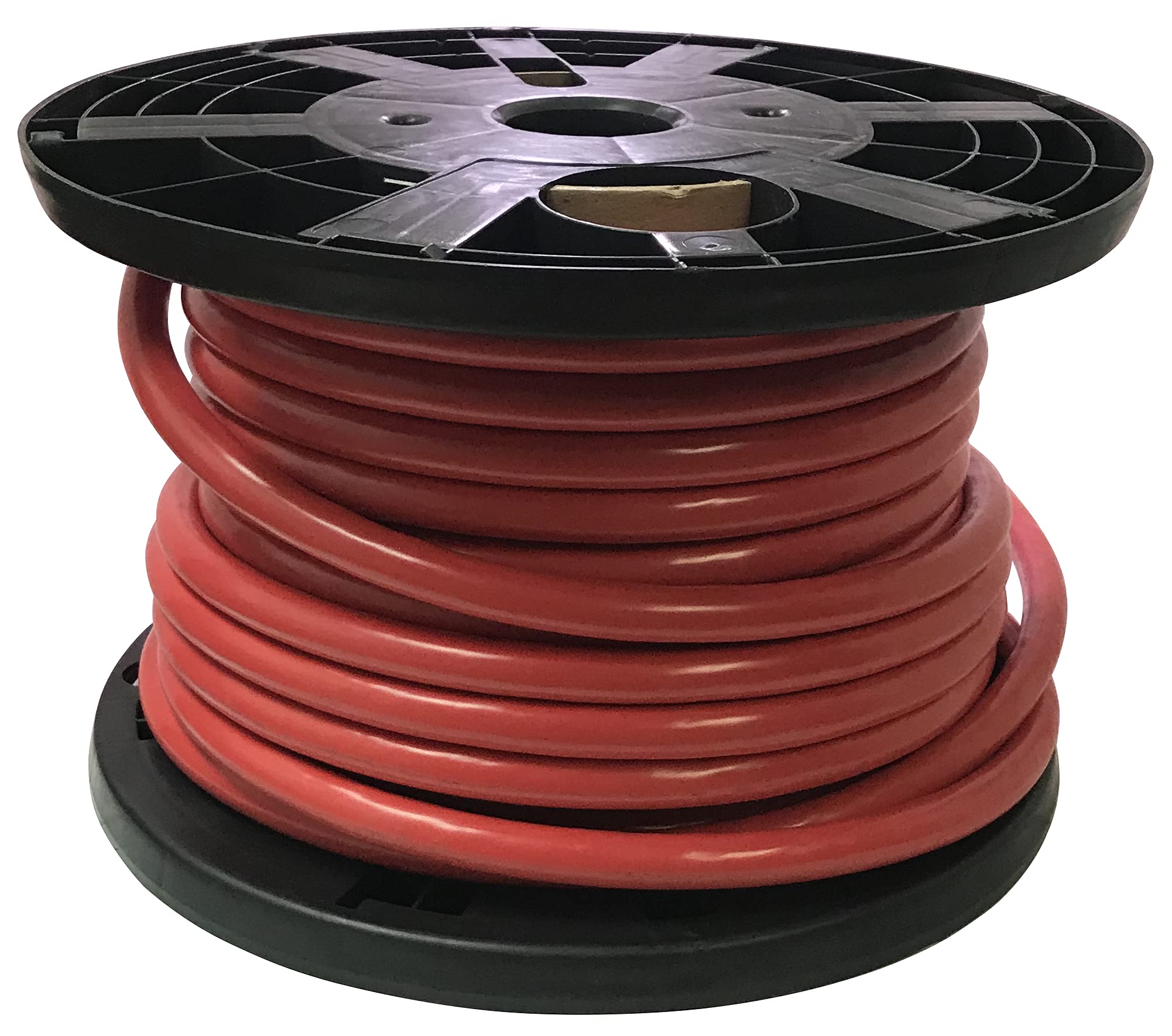 100 Feet Red 6 AWG Gauge Battery Cable - Heavy Duty Copper Wire for Car Audio, Solar Panels, RV & Marine Applications - Pure Copper Conductor - USA Made