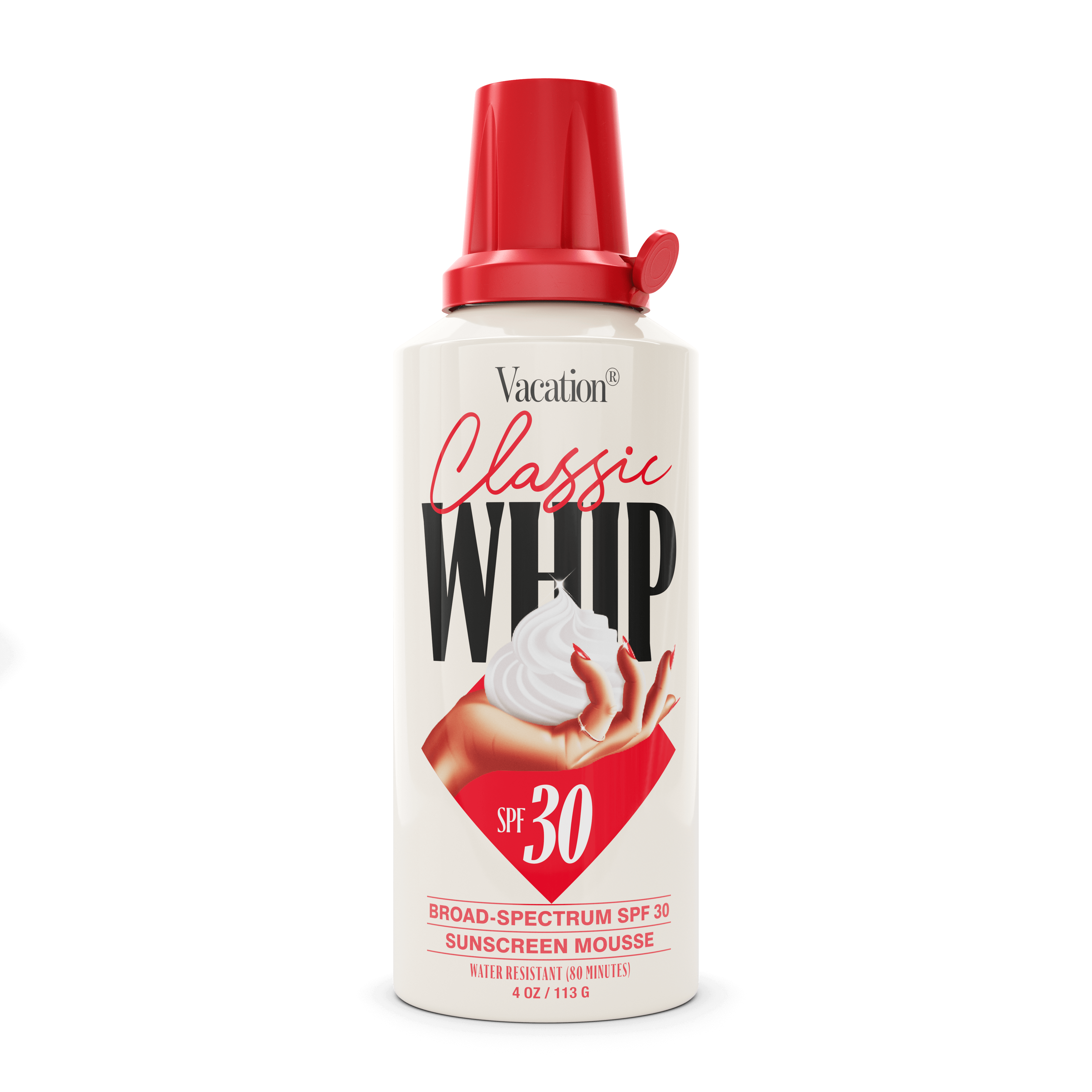 Classic Whip SPF 30 Sunscreen Lotion - Lightweight & Non-Greasy Face & Body Sun Protection for Outdoor Activities, Beach & Daily Use