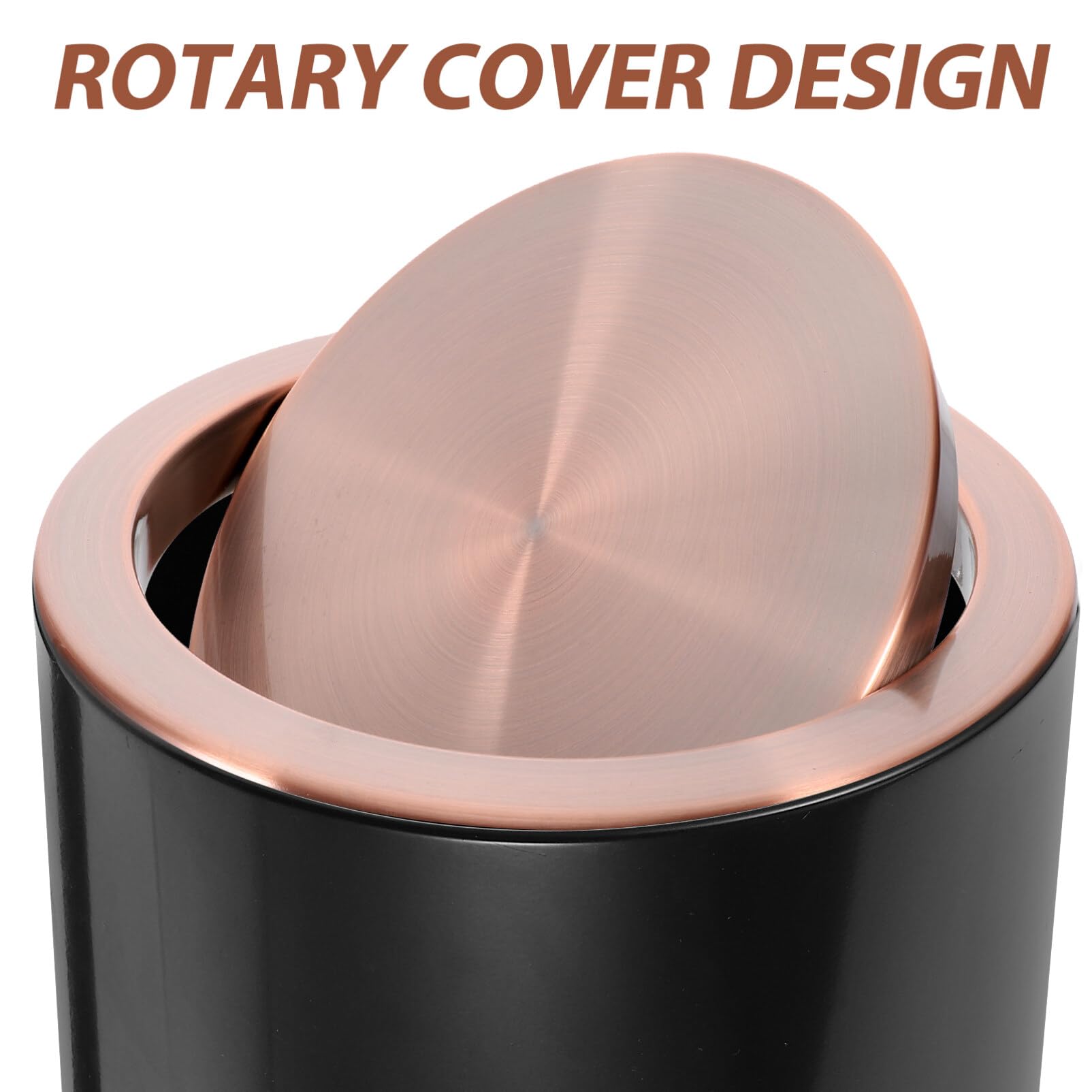 Stainless Steel Recessed Trash Can Lid - Round Countertop Garbage Cover for Bathroom & Kitchen Sink (Perfect for Modern Home, Office, and Commercial Spaces)