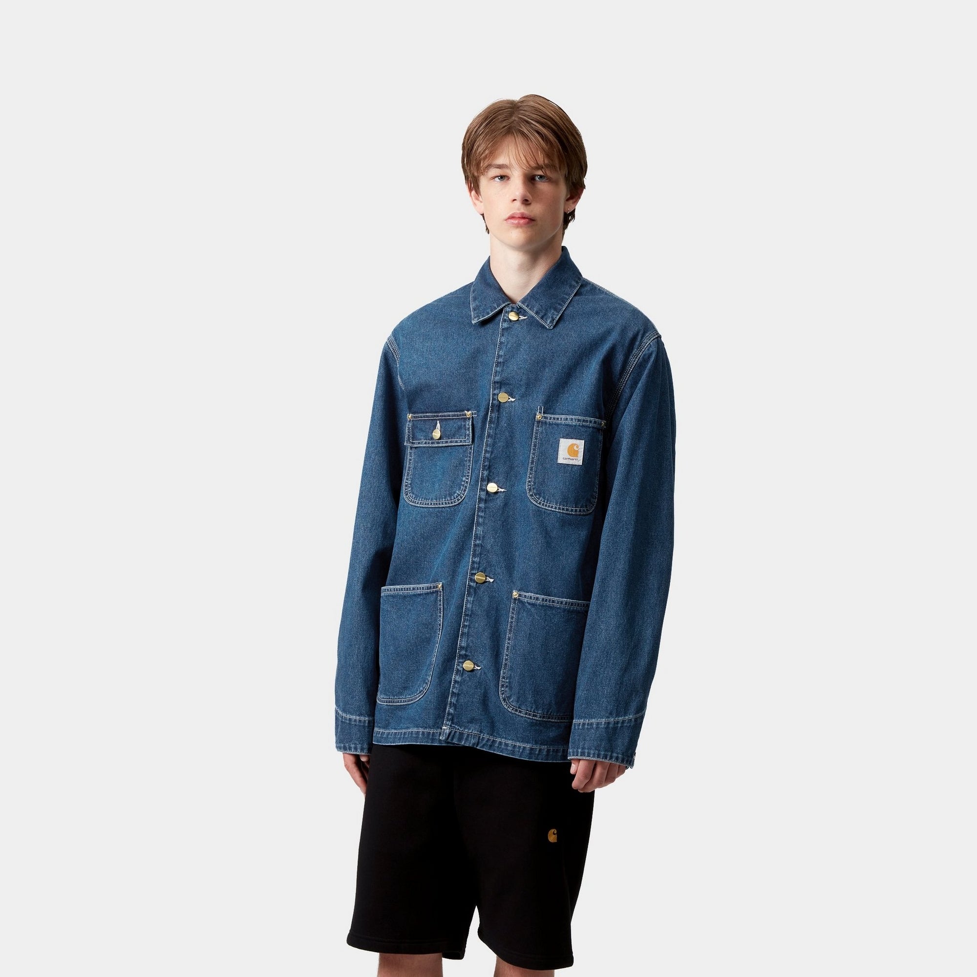 OG Chore Coat - Spring Denim Jacket for Men | Stone Washed Blue | Casual Wear, Workwear & Outdoor Activities