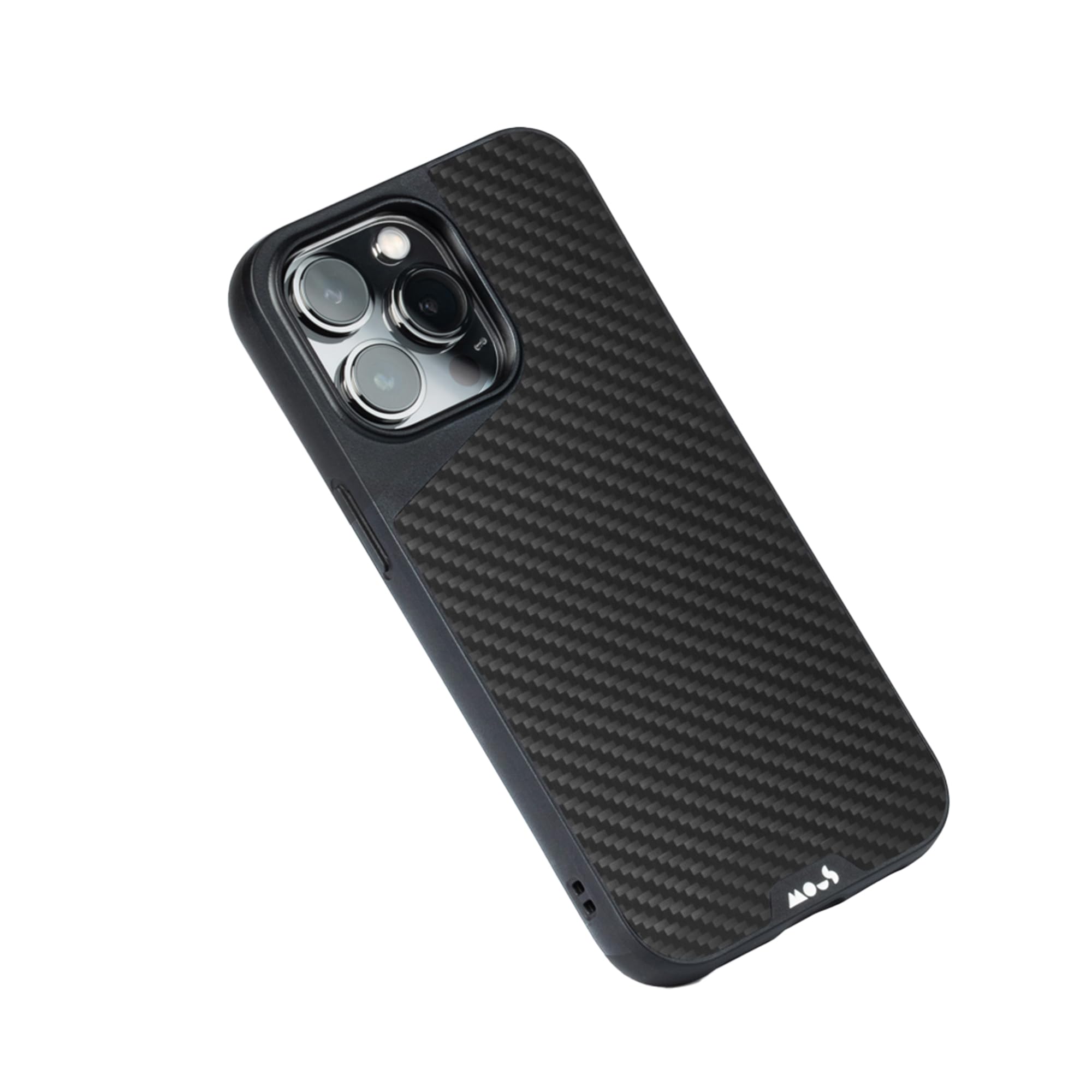 Premium Carbon Fiber iPhone 13 Pro Case - Mous Limitless 4.0 Protective Cover with Aramid Fiber & MagSafe Compatibility - Slim Durable Phone Case for Work, Travel & Outdoor Activities