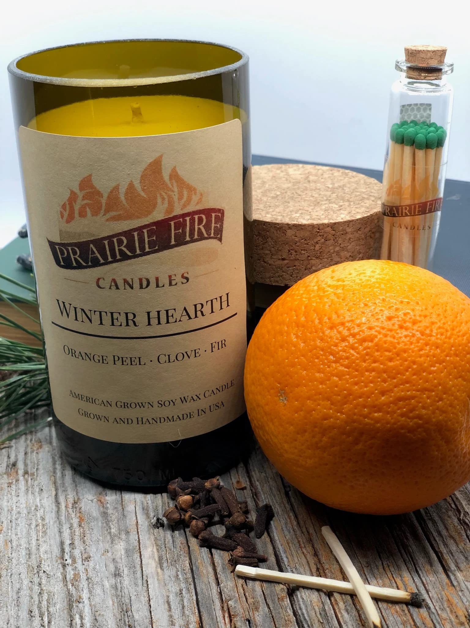 Handmade Soy Wax Candle in Repurposed Wine Bottle with Natural Cork - Eco-Friendly, Non-Toxic, Made in USA - Perfect for Home Decor, Gifts & Relaxation