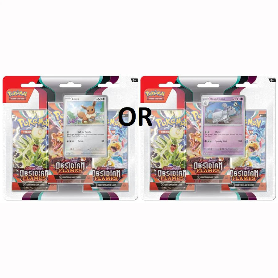 Pokemon Scarlet & Violet Obsidian Flames 3-Pack Blister Booster Pack | Official Pokemon TCG Cards for Collectors & Battles | Perfect for Tournaments, Gifts & Game Nights