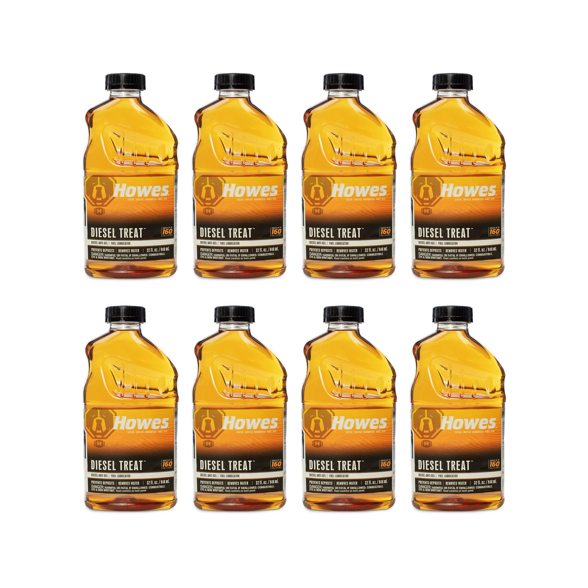 Howes HL306212 Quart Diesel Treat Fuel Conditioner & Anti-Gel - 8 Pack for Winter Fuel Protection & Engine Performance in Trucks, Tractors & Heavy Equipment