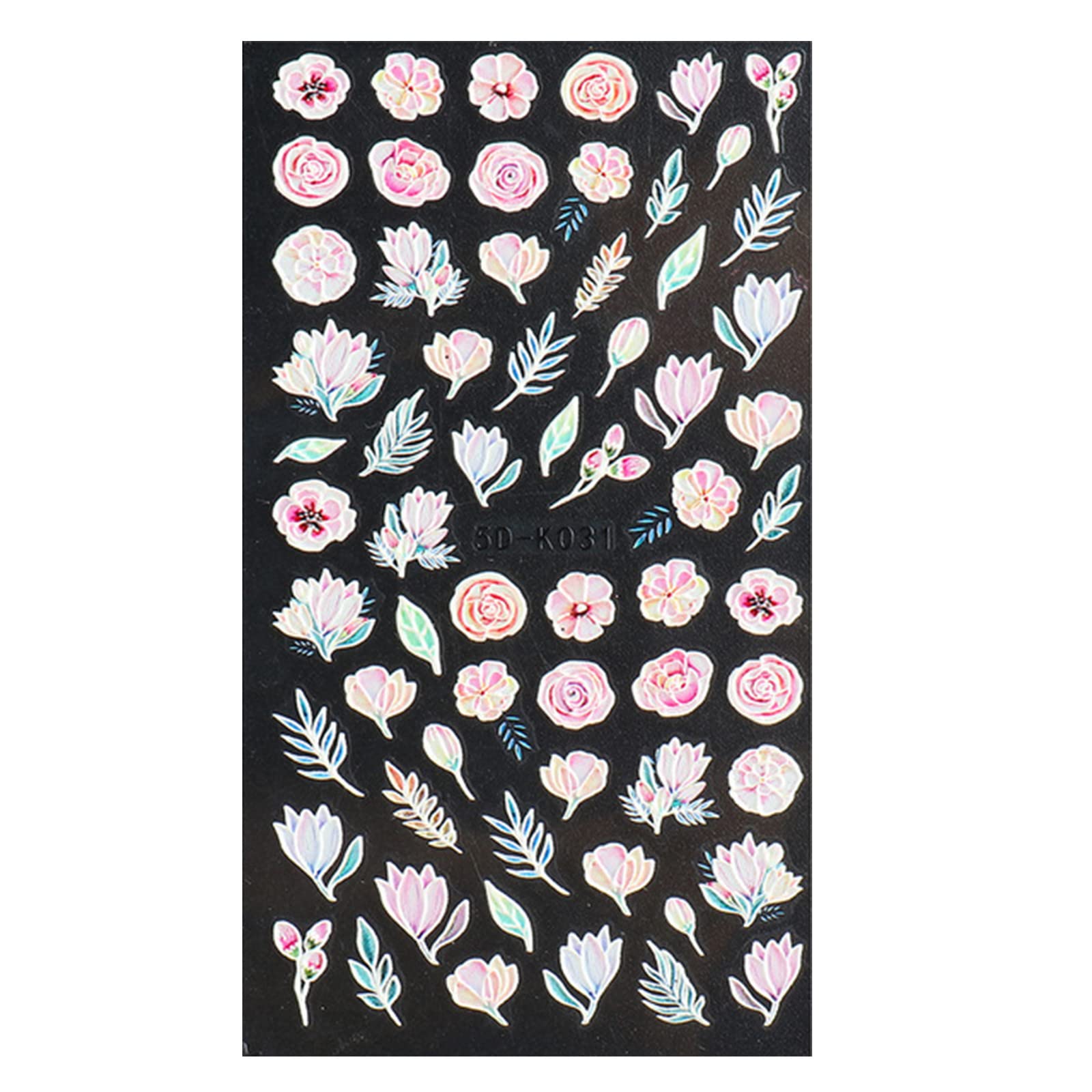 5D Hollow Rose Leaves Nail Stickers - Self-Adhesive Luxury Nail Art Decals for Women | Nail Supplies & Decorations | Perfect for Parties, Weddings & Special Occasions