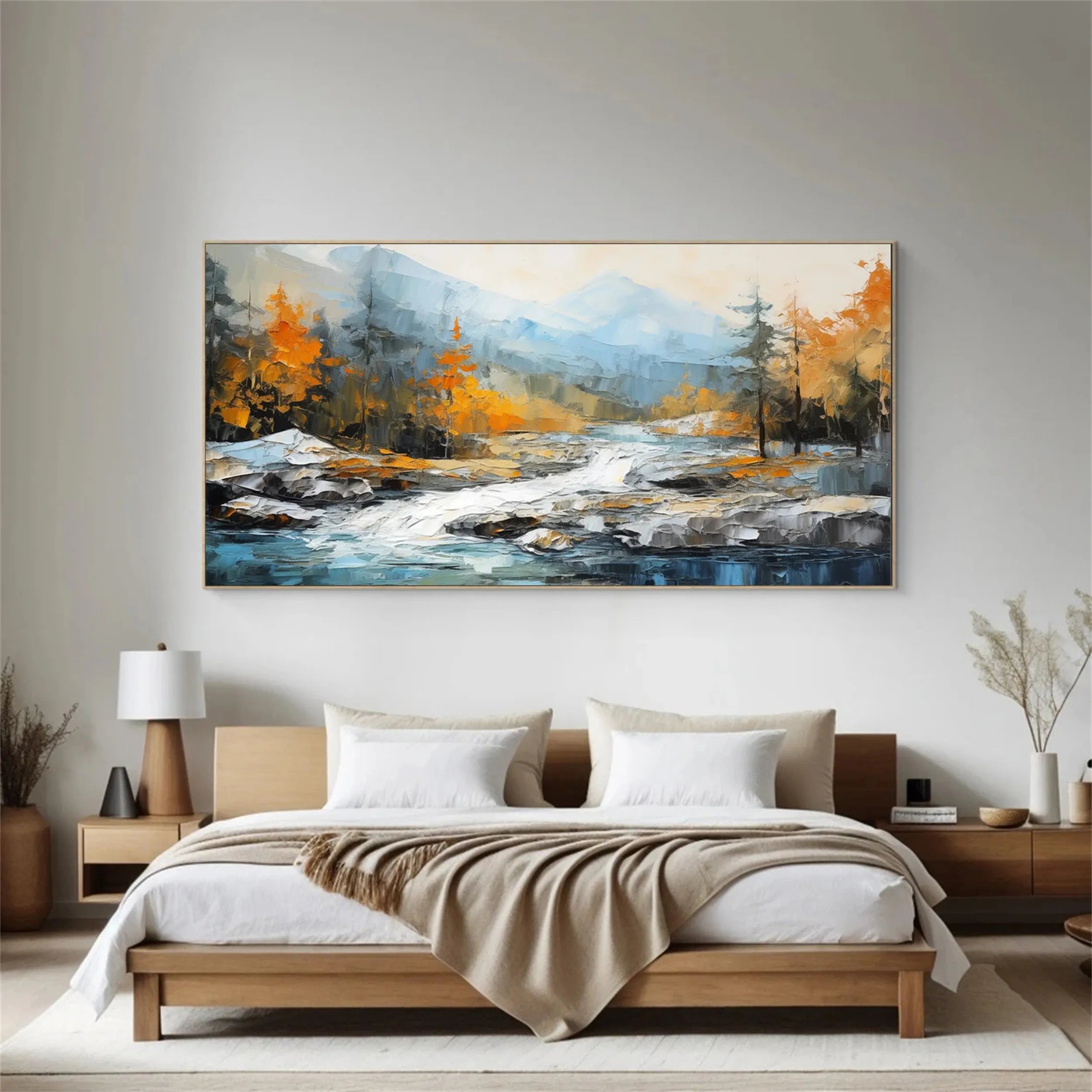 Beautiful Flower and Tree Painting #FT058 - Perfect for Home Decor, Wall Art, and Office Interior Design