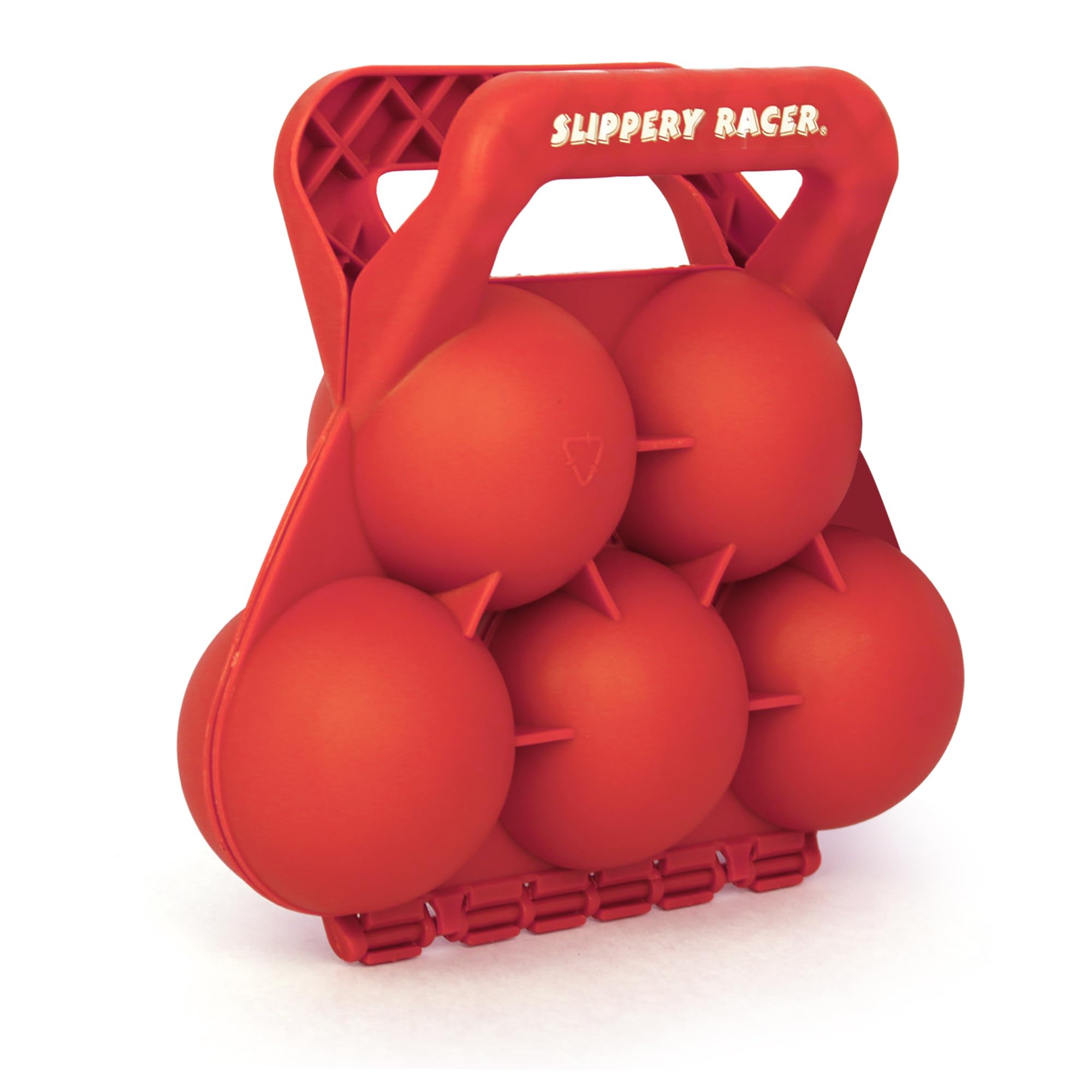 5-in-1 Snowball Maker Kit - Slippery Racer Red Plastic Snowball Toy for Kids & Adults | Perfect for Winter Snowball Fights, Snow Fort Building & Outdoor Family Fun