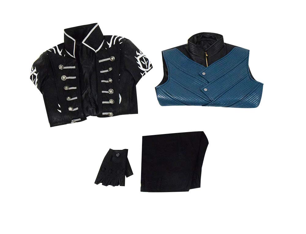 Devil May Cry 5 Vergil Cosplay Costume for Men - Halloween Anime Video Game Character Outfit - Perfect for Conventions, Cosplay Events & Halloween Parties