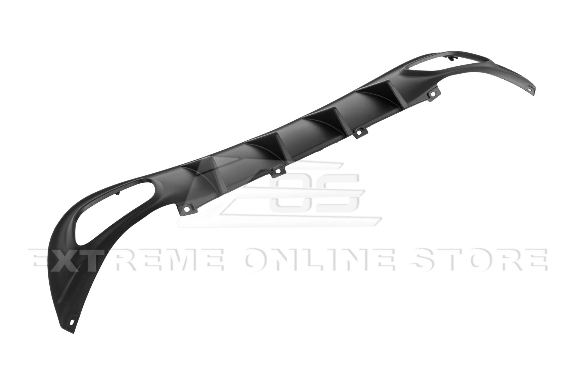 2015-Present Dodge Charger Base Models Replacement SRT Style Rear Bumper with Quad Exhaust Tips | ABS Plastic Matte Black Diffuser | Perfect for Car Upgrades & Street Performance Enhancement