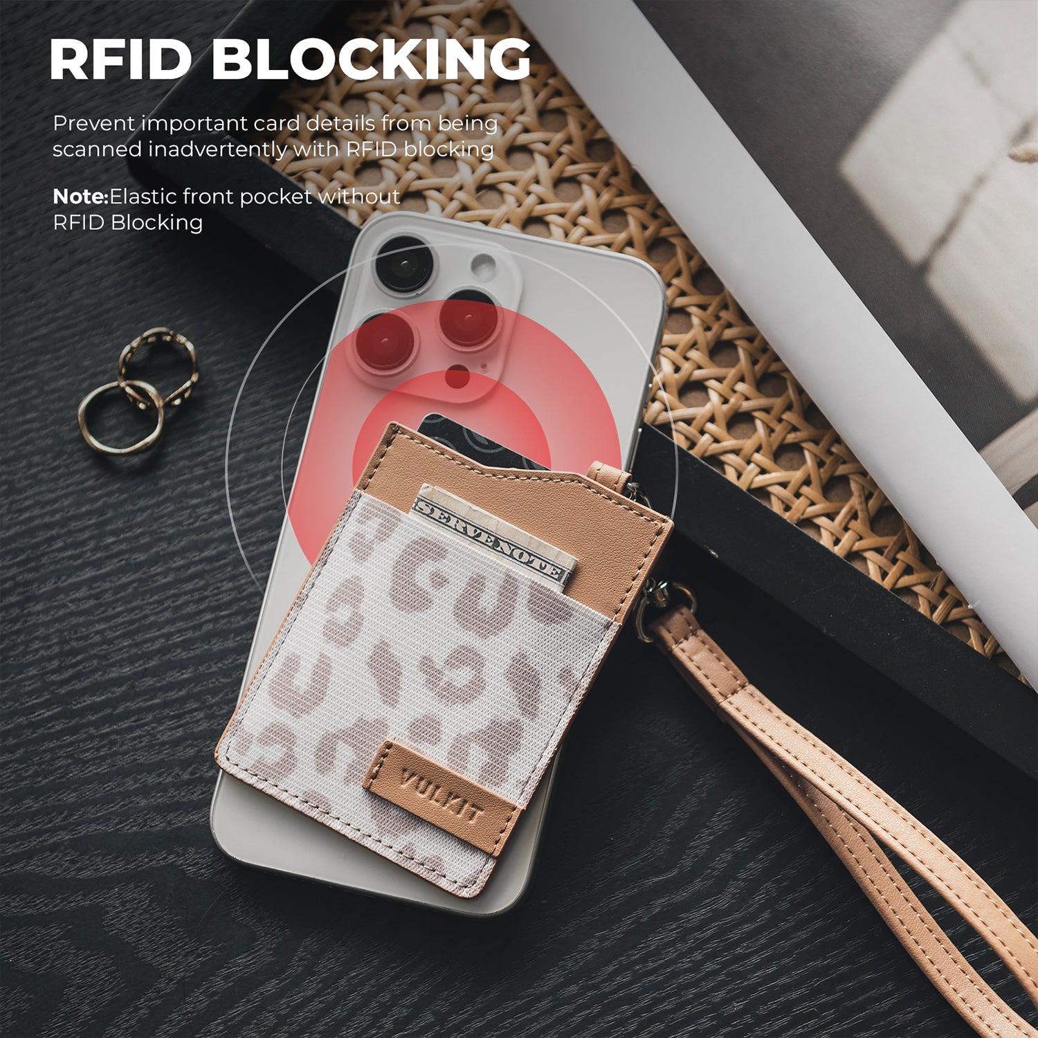 VW114 RFID Blocking ID Badge Holder with Adjustable Lanyard - 3 Card Slots for Student ID, Bus Pass & Work Permit - Perfect for School, Office & Public Transport Security