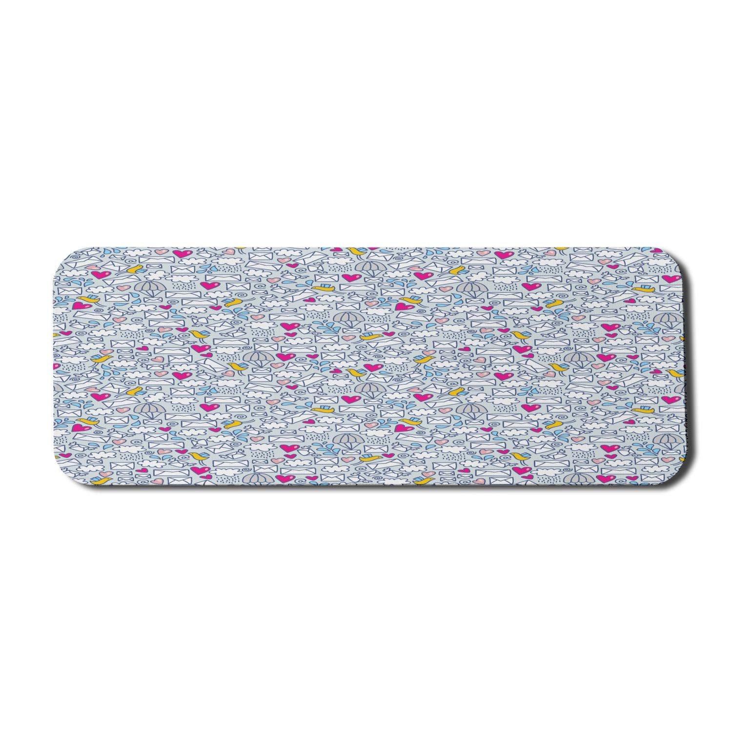 Ambesonne Love Themed Mouse Pad - Vintage Envelope & Carrier Pigeon Design for Pen Pals - Non-Slip Rubber Gaming Mousepad (31