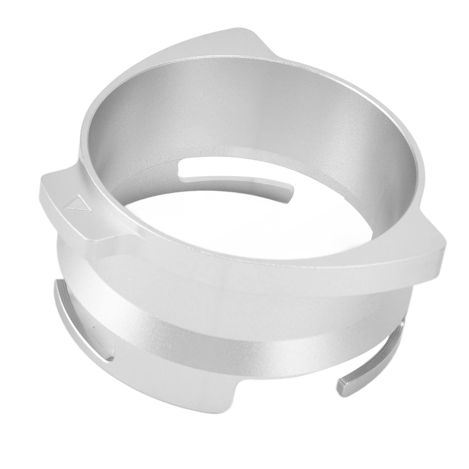 Premium 54mm Aluminum Alloy Coffee Dosing Funnel - Rotatable Silver Dosing Ring for Espresso Machines | Perfect for Baristas & Home Coffee Brewing