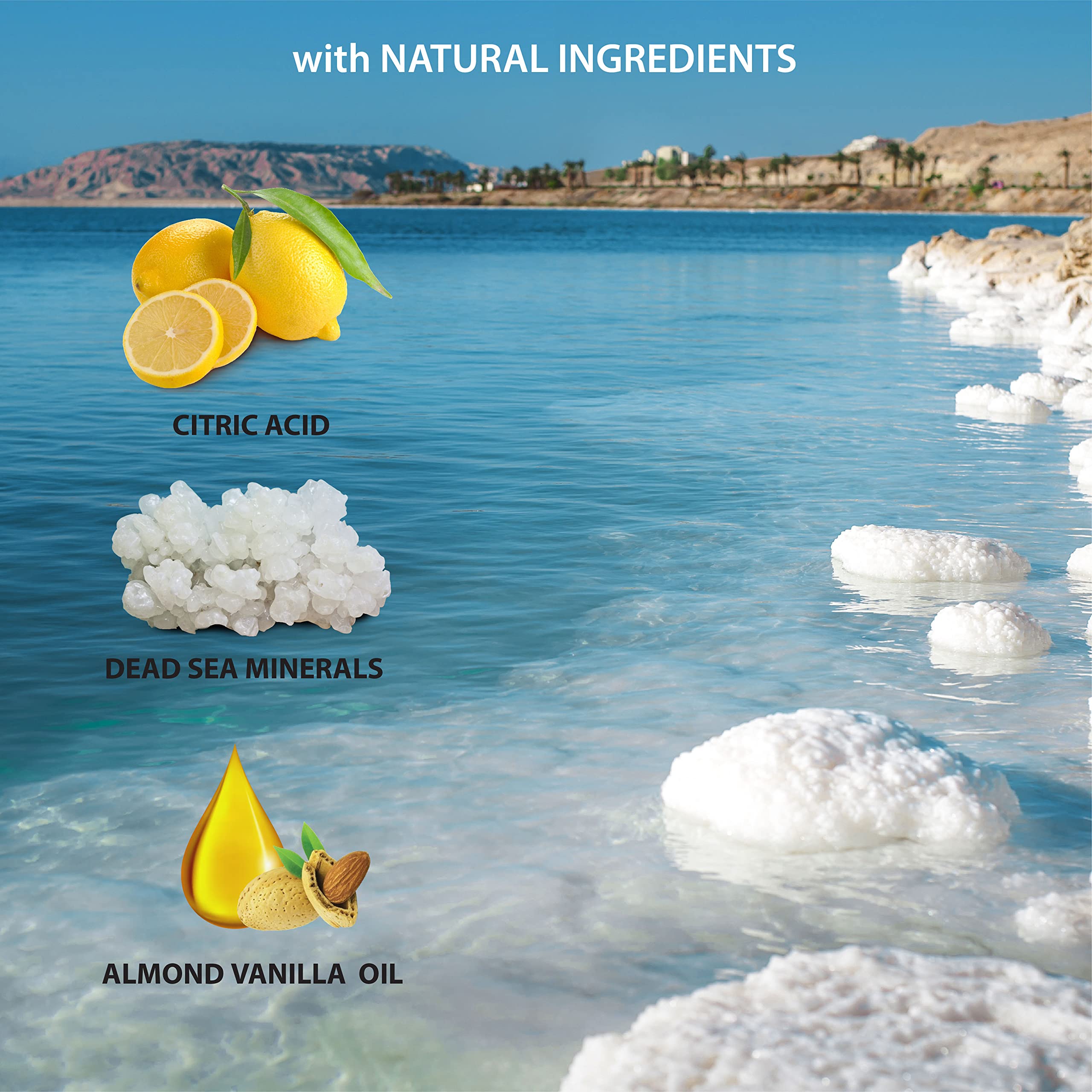 Dead Sea Mineral Body Wash Bundle - Cherry Blossom, Almond Vanilla & Coconut Scent (3 Pack of 2, 67.6 fl oz) - Hydrating & Nourishing Body Wash for Women & Men with Natural Vitamins - Perfect for Shower, Spa & Daily Skincare Routine