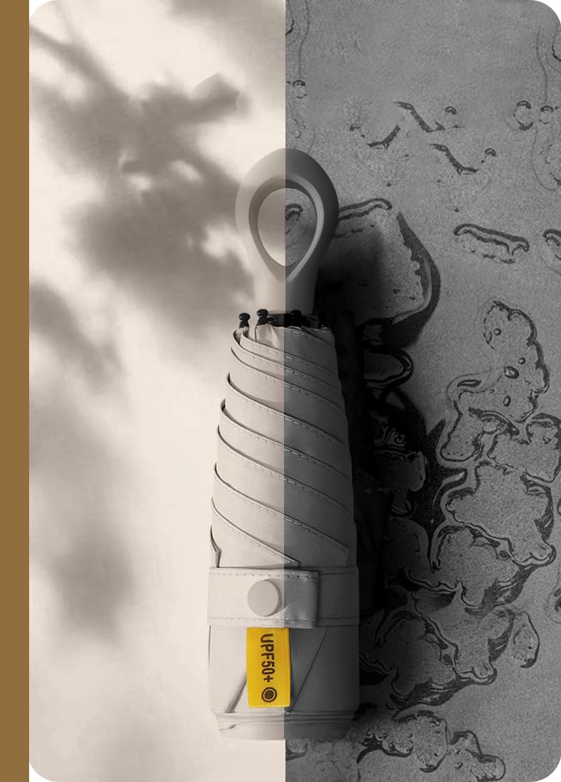 Compact Mini Umbrella for Women - Small Travel Umbrella, Waterproof & Lightweight for Purse or Pocket - Perfect for Commuting, Shopping & Outdoor Activities