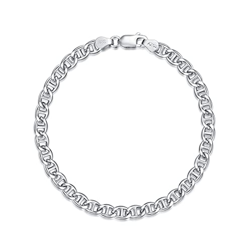 Mariner Chain Anklet-4mm White Gold