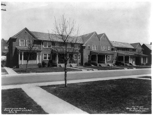 Vintage 1925 Union Park Gardens Row Houses Photo - Historic Wilmington, Delaware Architecture - Perfect for Home Decor & History Enthusiasts