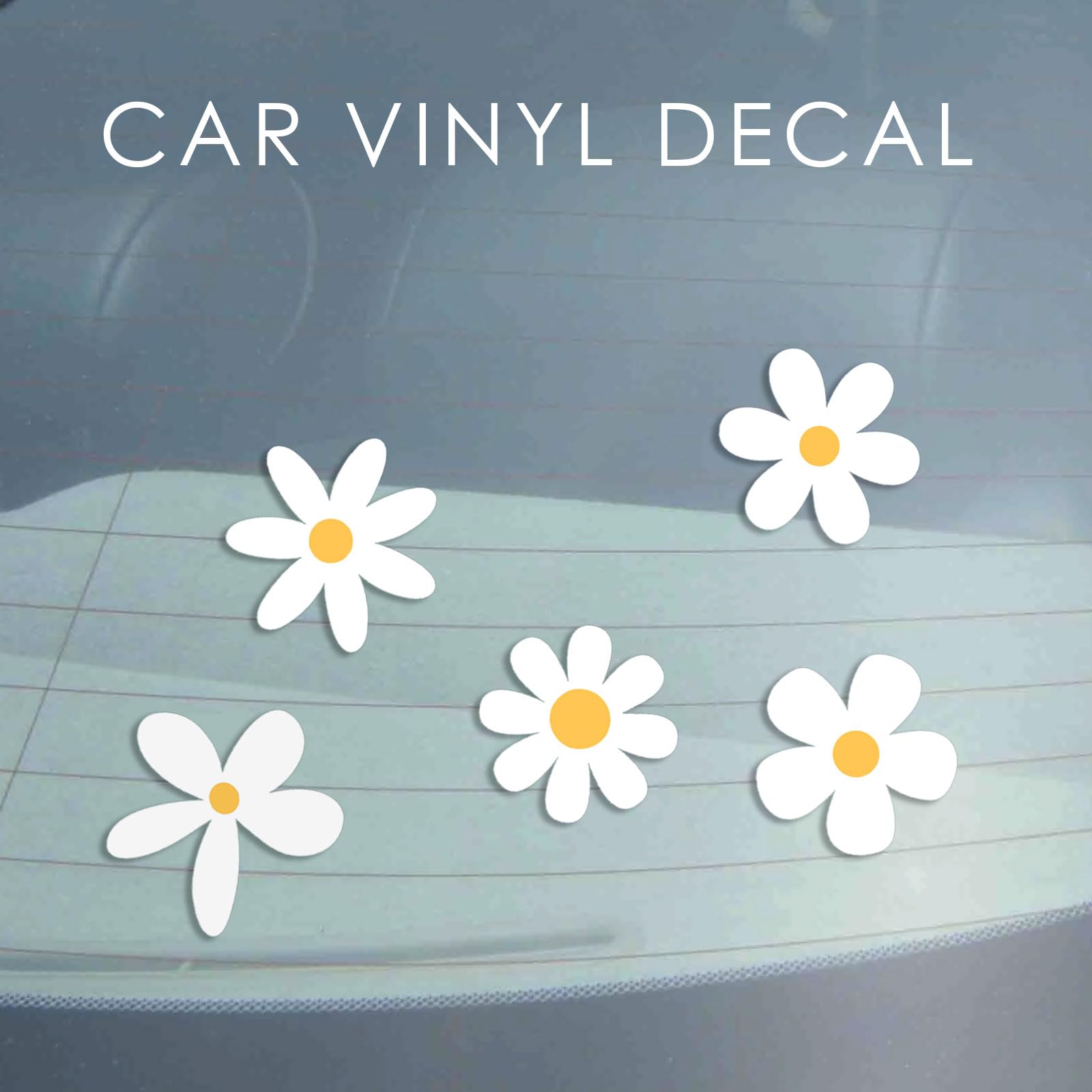70-Piece Little Daisies Sticker Set - Cute Flower Vinyl Stickers for Laptop, Water Bottle, Phone & DIY Crafts (1 Inch, White) - Perfect for Scrapbooking, Journaling & Personalizing Accessories
