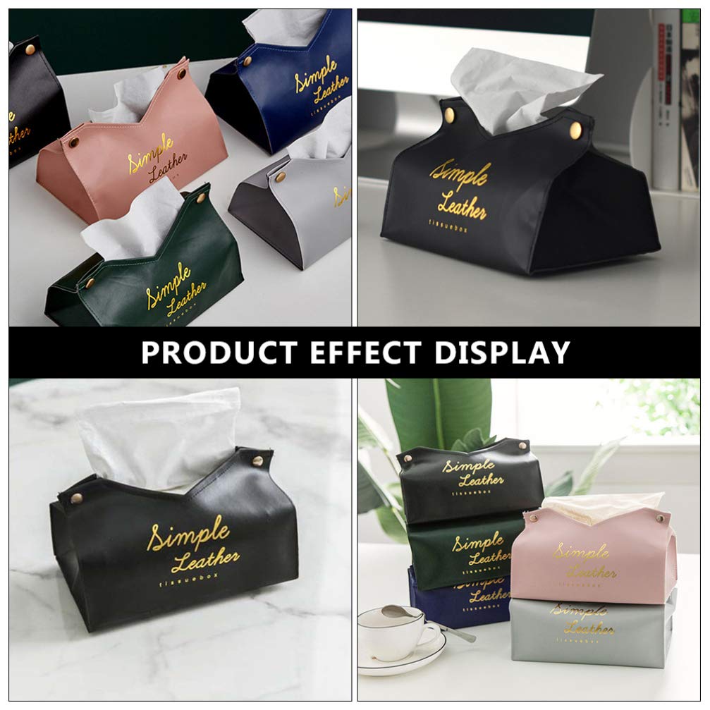 1pc PU Leather Napkin Holder Box - Stylish Paper Towel & Napkin Storage Container for Kitchen, Dining Table, Office, and Restaurant Use
