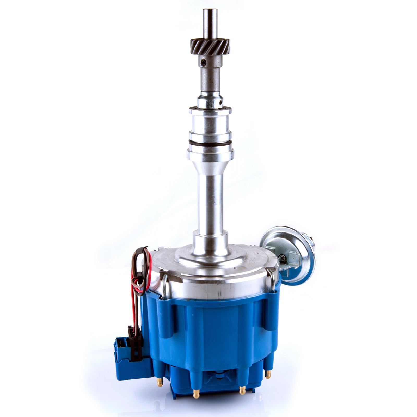 MAS High Performance Ignition Distributor with Cap & Rotor - Compatible with Ford 351C 351M 400 429 460 HEI Engines | 65,000 Volt Coil | Part Numbers KA-1046013 PE332U JM6506BL 351CBLHEI0 (Blue) | Perfect for Classic Car Restoration & Engine Upgrades