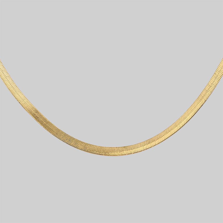 14K Gold Herringbone Chain Necklace for Women - Dainty Layering Jewelry for Everyday Wear & Special Occasions