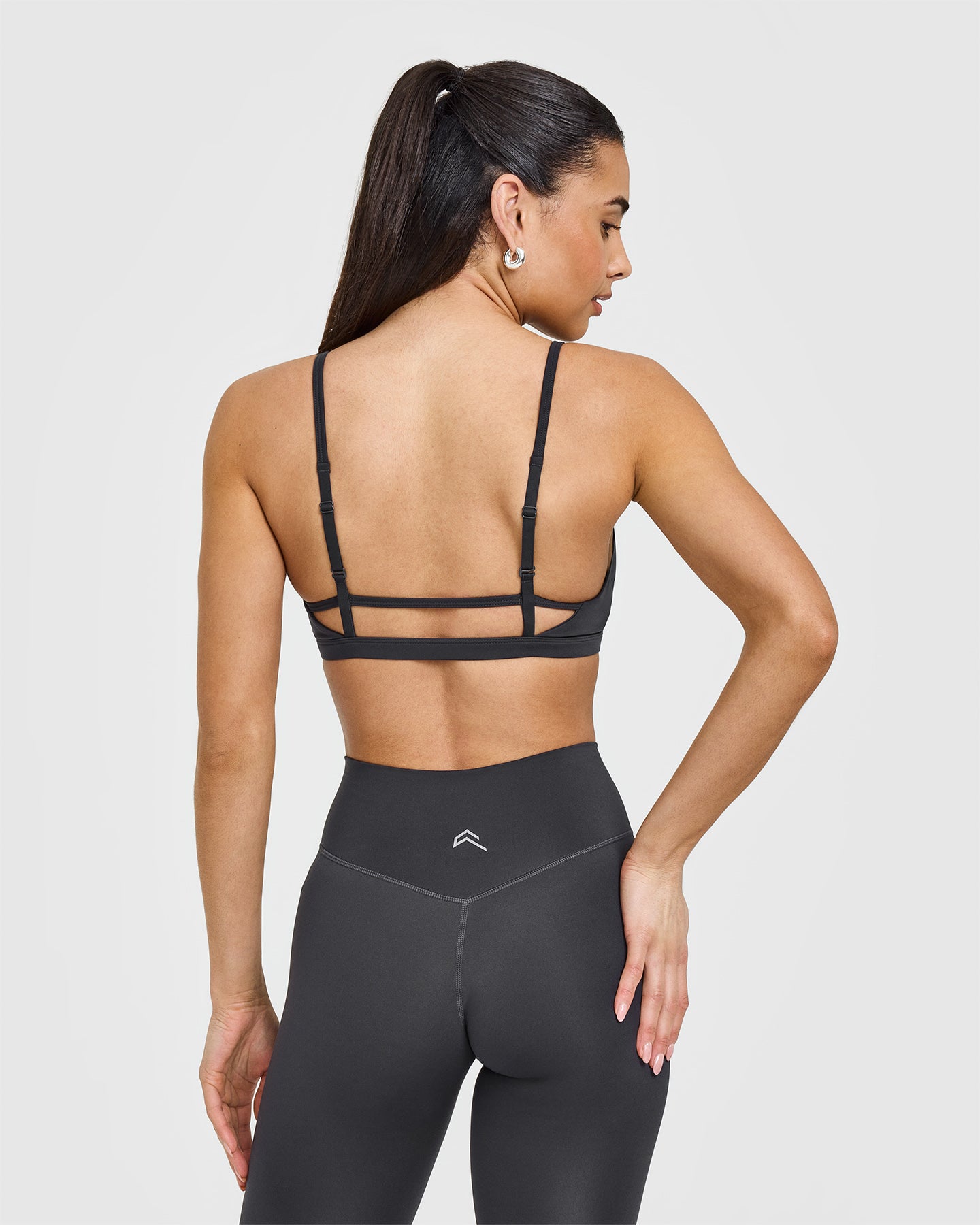 Timeless Strappy Bralette for Women - Comfortable Wireless Bra in Coal Black | Perfect for Yoga, Lounge & Everyday Wear