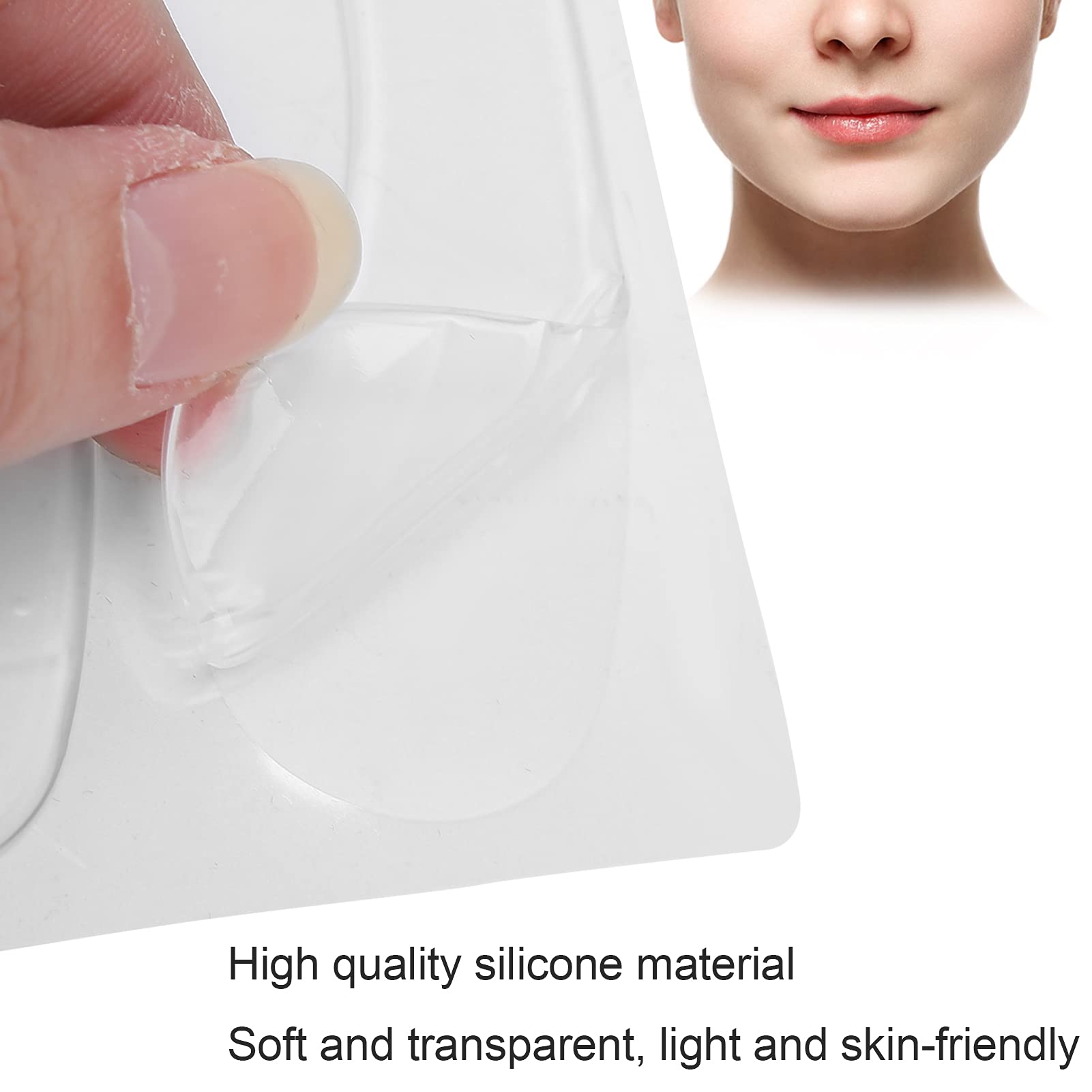 4pcs Reusable Silicone Lip Anti-Wrinkle Patches - Transparent Wrinkle Smoothing Patches for Lips & Smile Lines, Overnight Treatment for Fine Lines - Perfect for Nighttime Skincare & Anti-Aging Routine