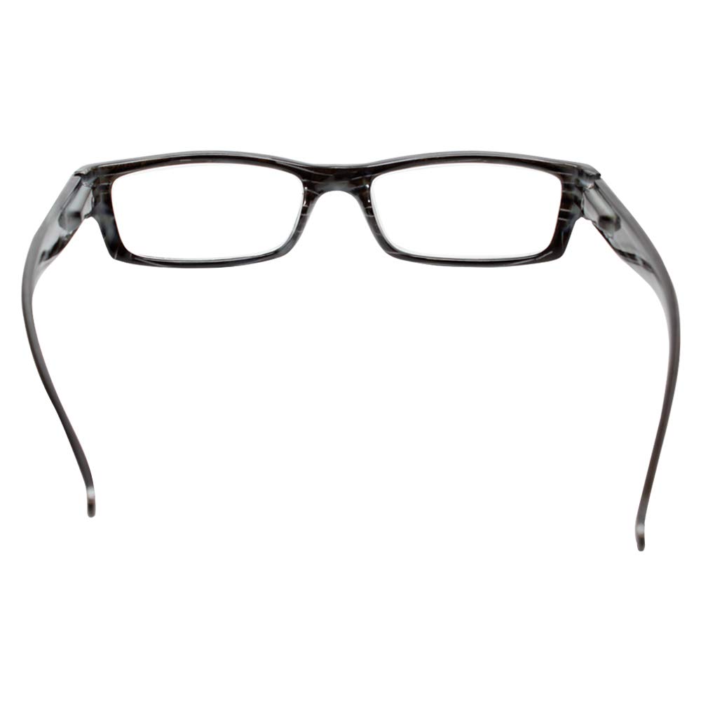 Calabria 742 Designer Rectangular Reading Glasses for Men & Women - Trendy Fashion Eyewear with Soft Case - Perfect for Reading, Computer Use & Daily Wear