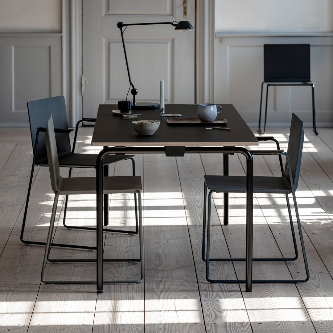 Stackable Dry Armchair with Sled Base - Modern Dining & Office Seating for Home, Restaurant, and Cafe Use