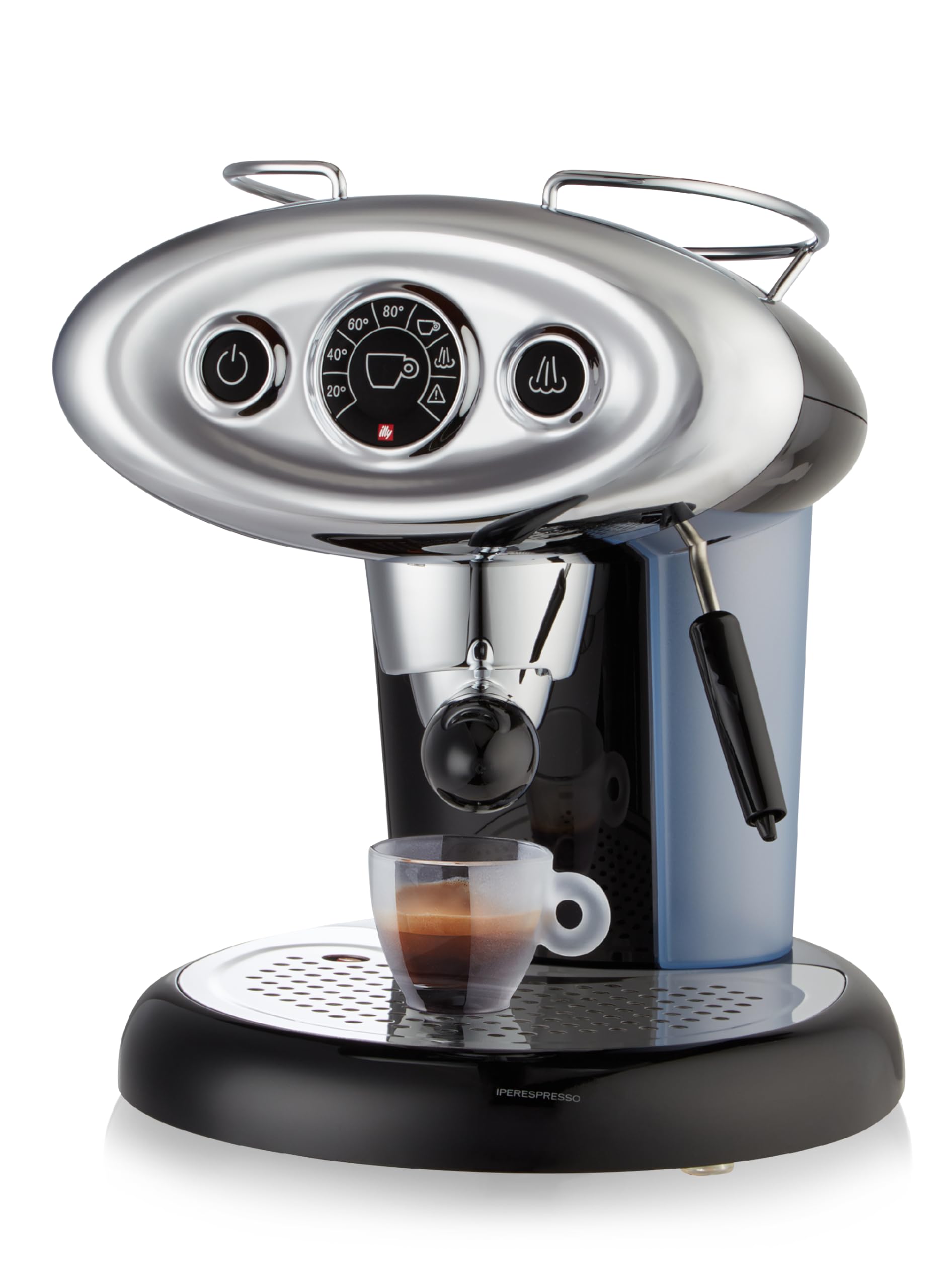 Illy X7.1 Single-Serve Espresso Machine with Milk Frother - Barista Quality for iperEspresso Capsules - Compact Black Coffee Maker for Home & Office Use
