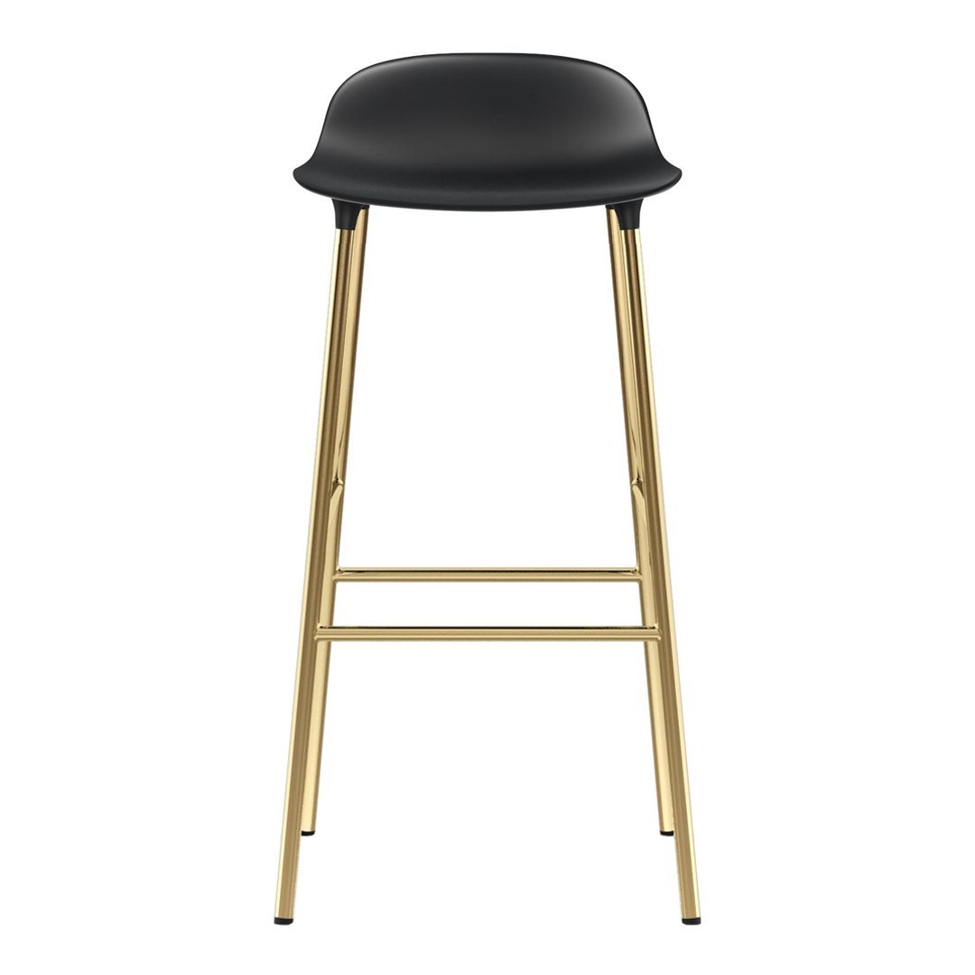 Modern Metal Bar Stools with Form Design - Adjustable Height Counter Stools for Kitchen, Dining & Home Bar - Industrial Style Seating for Restaurants & Cafes
