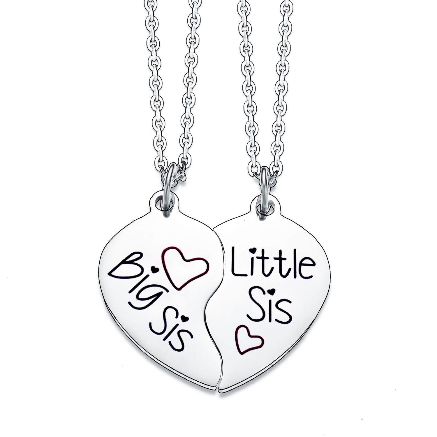 Best Sister Keychain Set - Friendship Necklace for Big Sister & Little Sister - Cute Birthday Jewelry Gift for Women & Girls - Perfect for Christmas, Anniversaries & Matching Sister Gifts