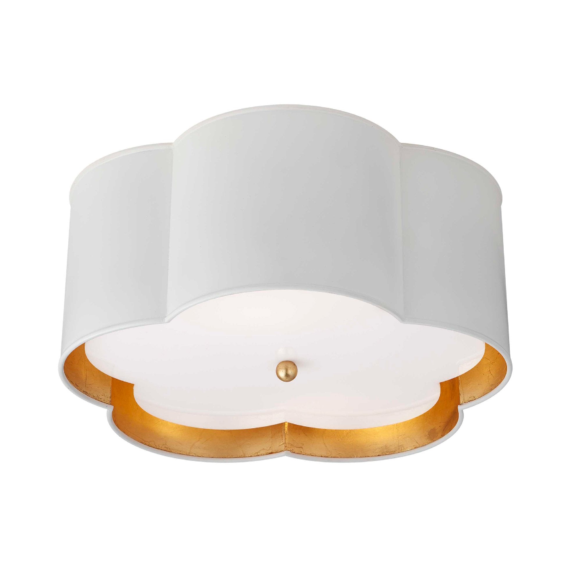 Bryce Medium Flush Mount Ceiling Light in White - Perfect for Bedroom, Hallway & Kitchen Lighting