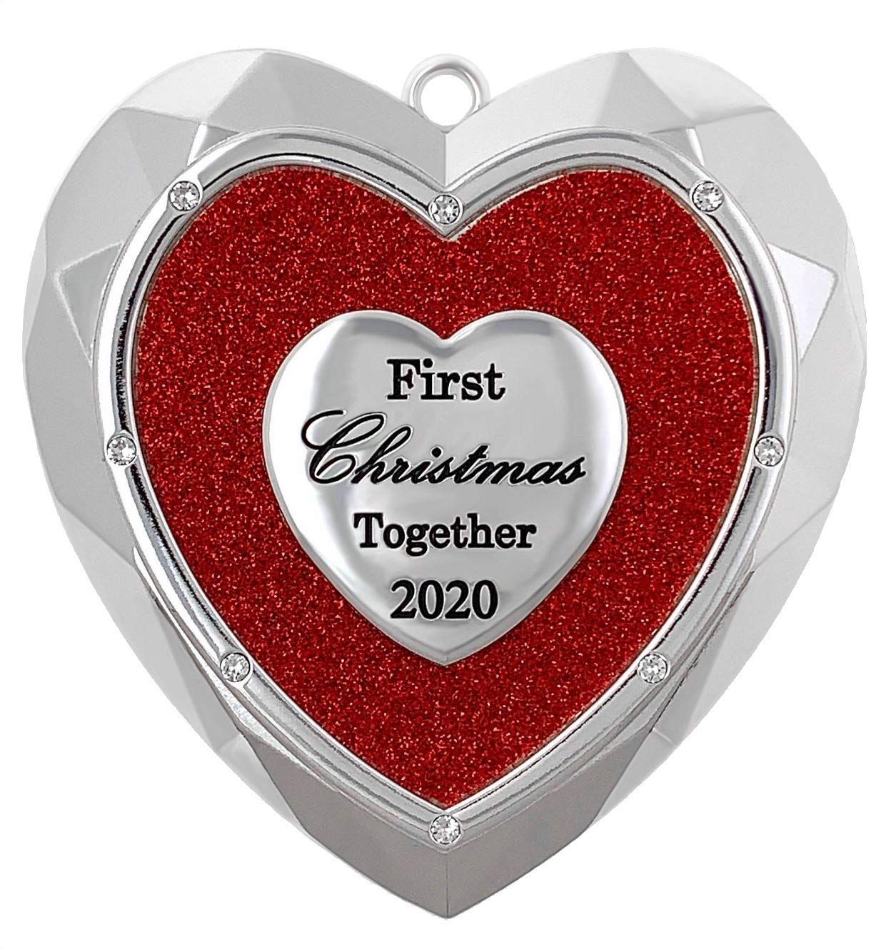 Swarovski Crystal Heart Ornament - First Christmas Together Gift