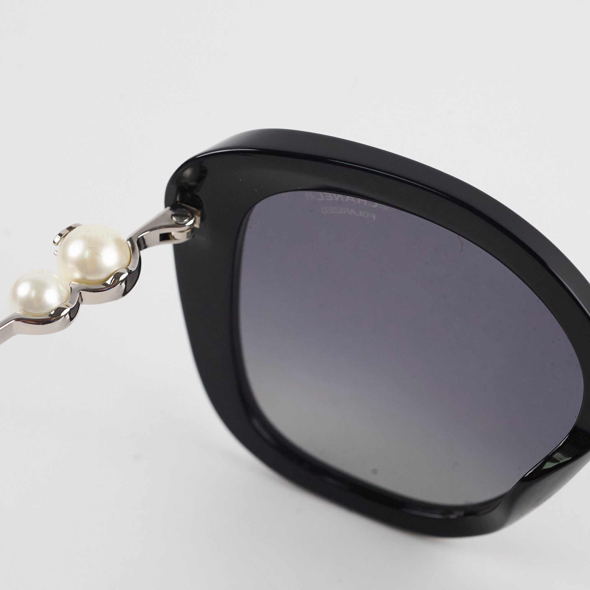 Chanel Square Sunglasses with Pearly Temple - Luxury Fashion Sunglasses for Women - Perfect for Beach, Travel & Everyday Style
