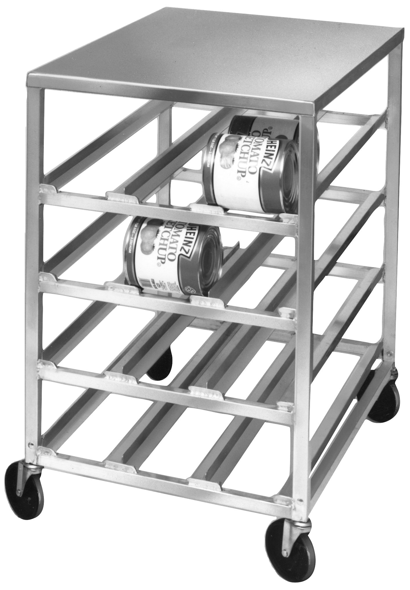CSR-4MS Heavy Duty Can Storage Rack Organizer - Space Saving Stackable Shelf for Kitchen, Pantry, Garage - Holds 36 Cans (12 oz) - Perfect for Food, Beverage, and Supply Organization