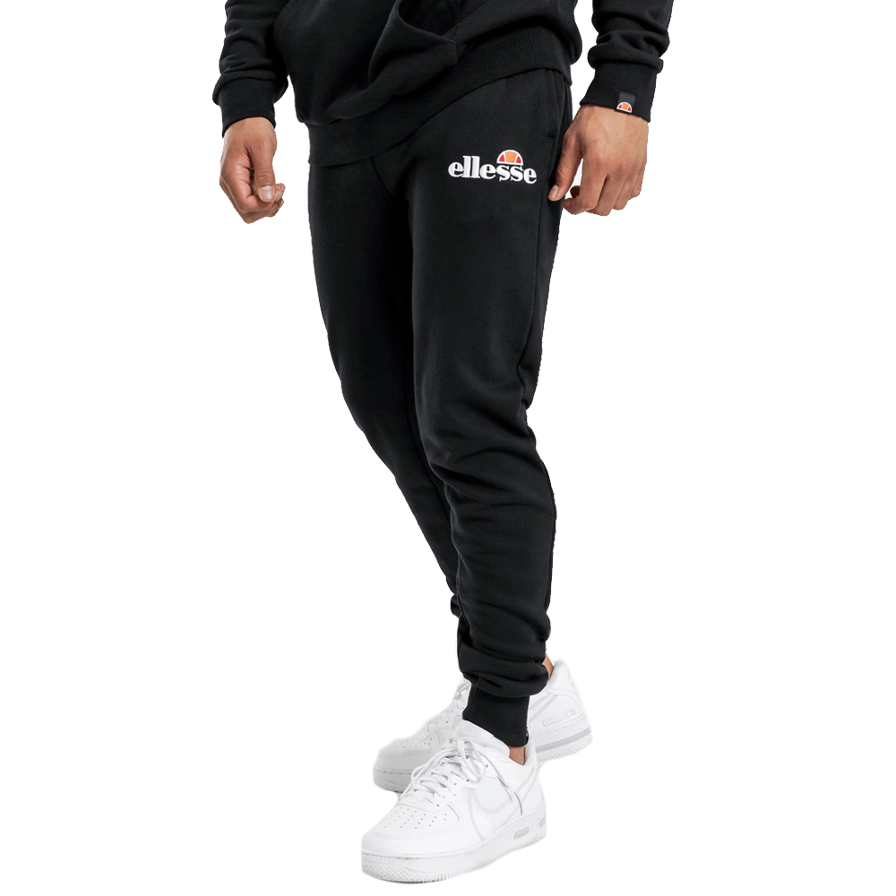 Ellesse Men's Niori Black Track Pants - Comfortable Athletic Joggers for Running, Gym & Casual Wear