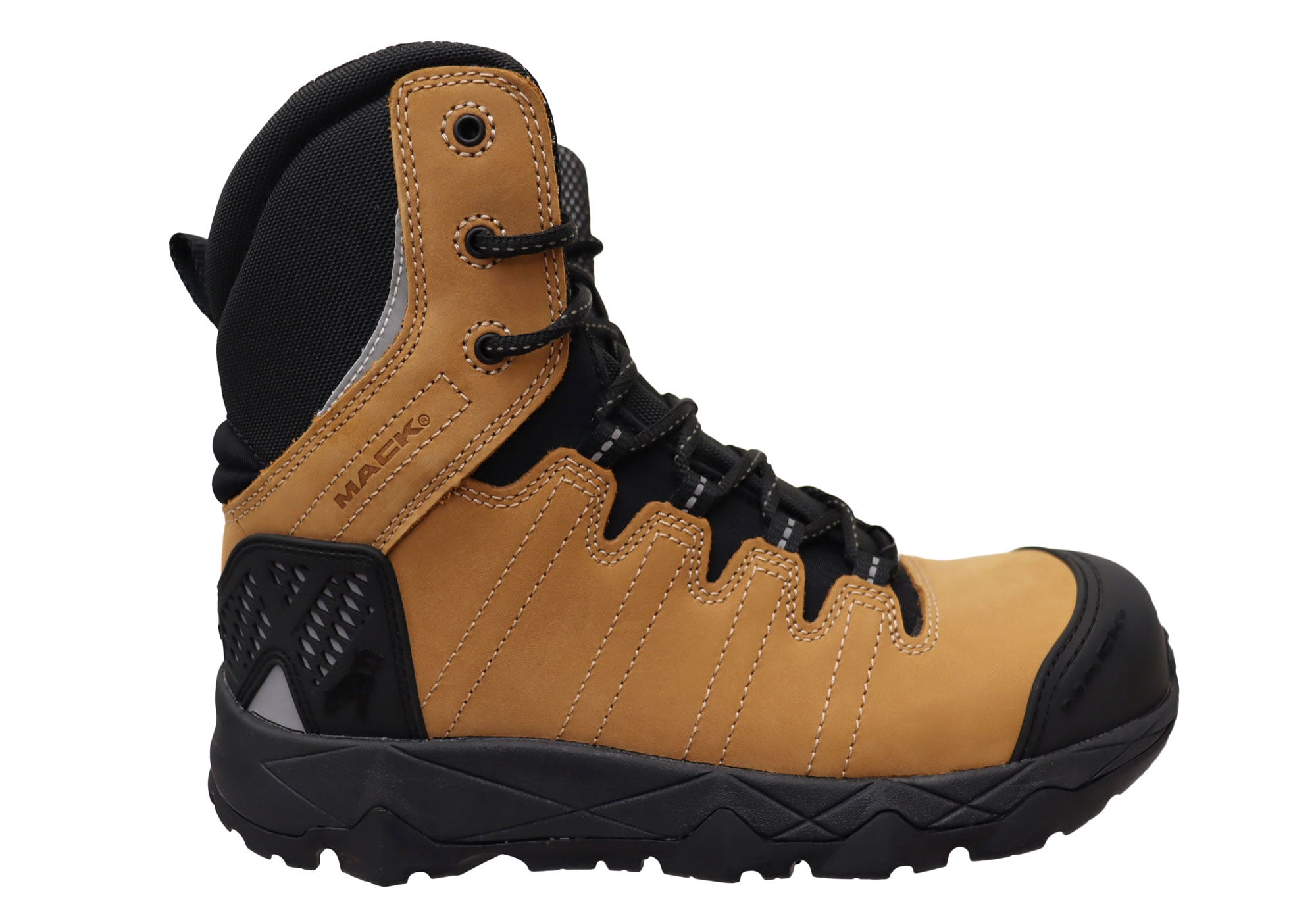 Mack Men's TerraPro Zip Leather Composite Toe Safety Work Boots - Waterproof Steel Toe Work Shoes for Construction & Industrial Use - Perfect for Outdoor Jobs, Heavy Duty Work & Job Sites