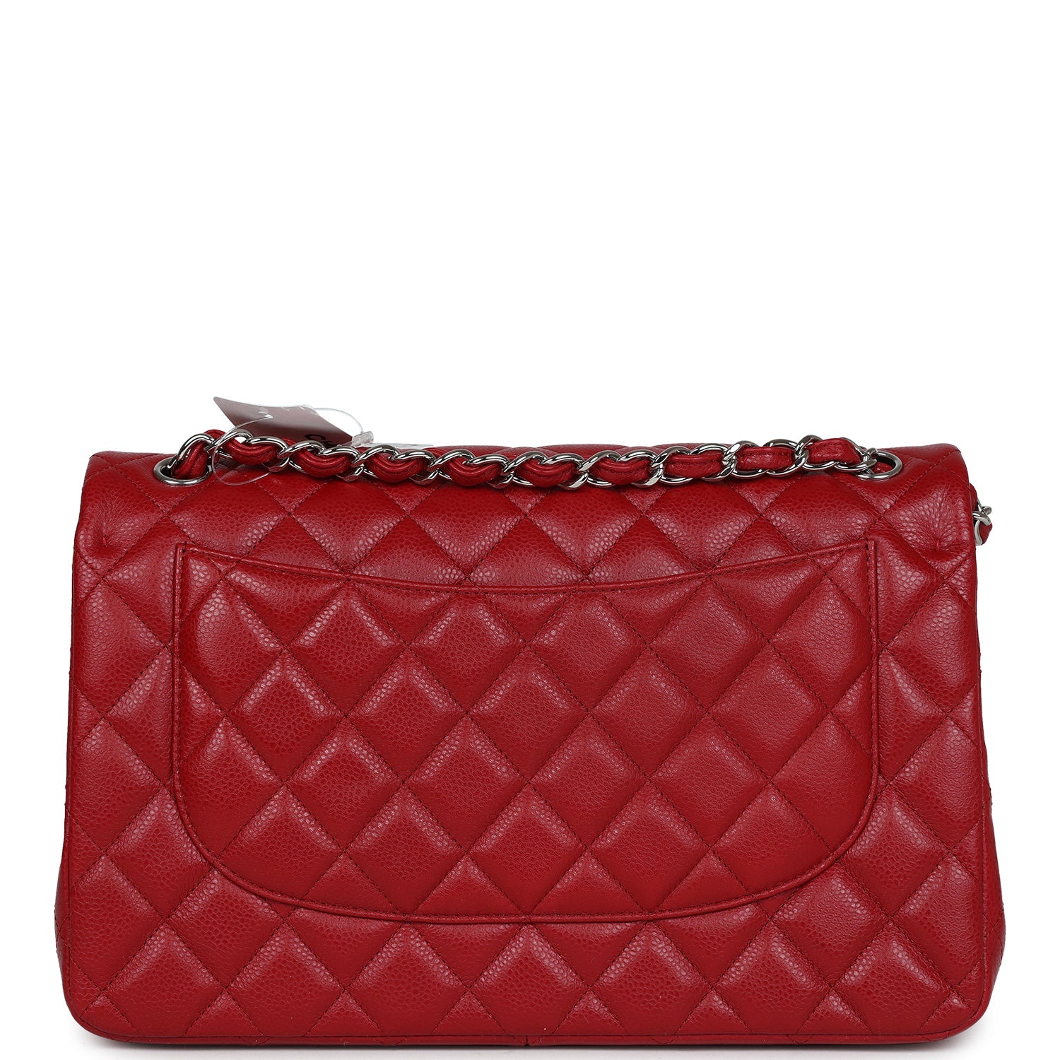 Chanel Jumbo Classic Double Flap Bag Red Caviar Leather with Silver Hardware - Luxury Designer Handbag for Women, Perfect for Parties, Weddings & Special Occasions