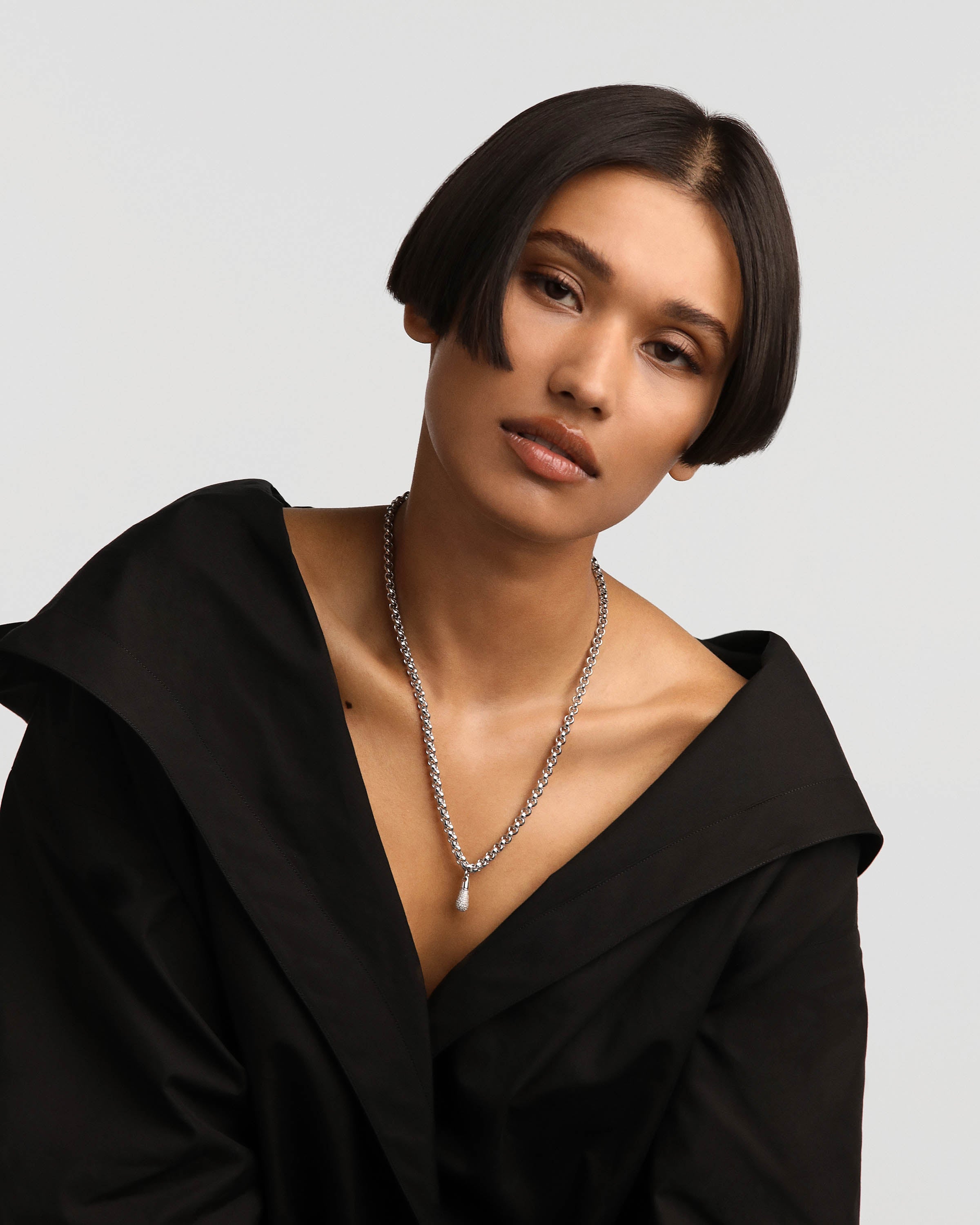 Jazz Silver Chain Necklace for Women - Elegant 925 Sterling Silver Jewelry - Perfect for Parties, Weddings & Everyday Wear