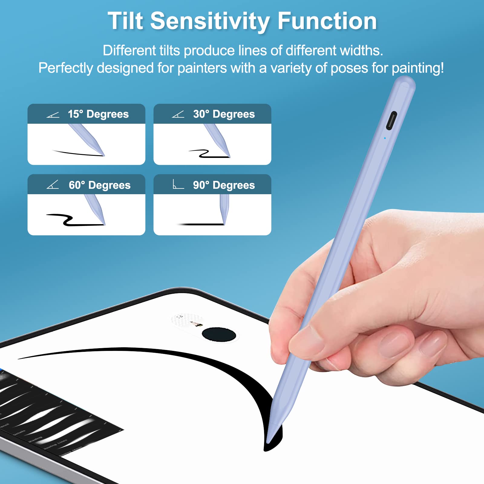 Fast Charging Stylus Pen for iPad (5-Minute Charge) - Compatible with iPad 9th/10th Gen, iPad Pro 11/12.9