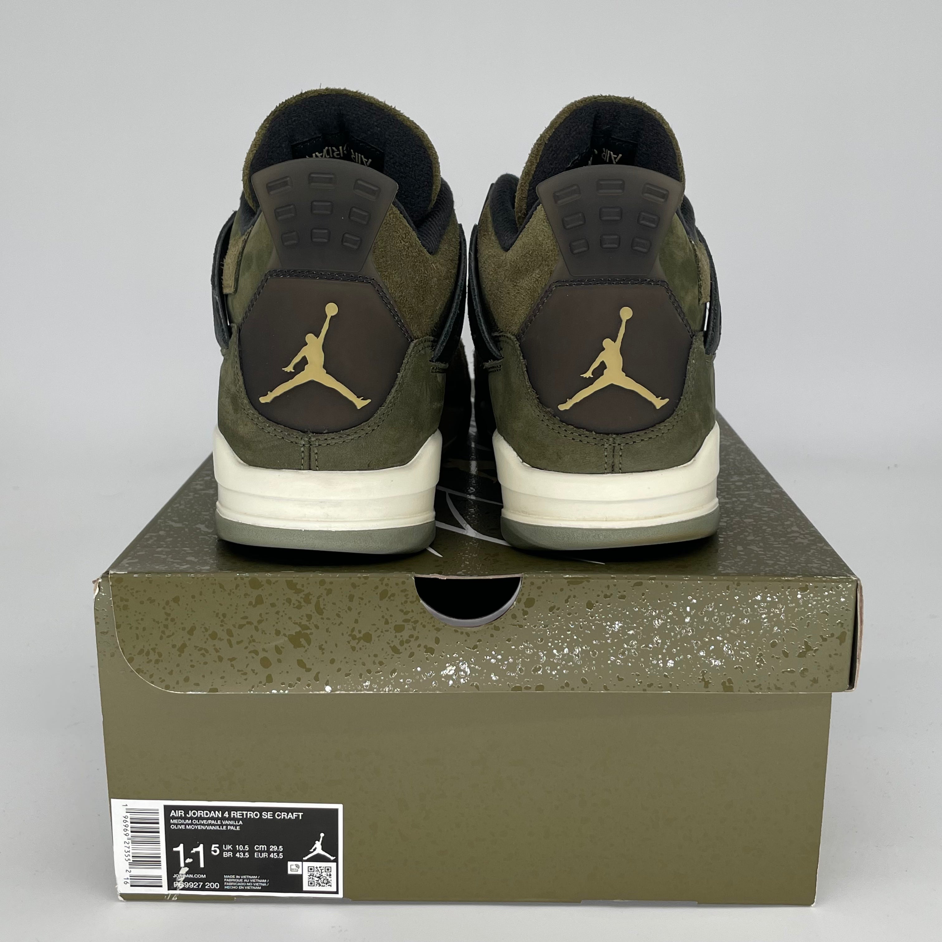 AIR JORDAN 4 CRAFT MEDIUM OLIVE Men's Basketball Shoes Size 11.5 FB9927-200 - Perfect for Streetwear Fashion & Court Performance