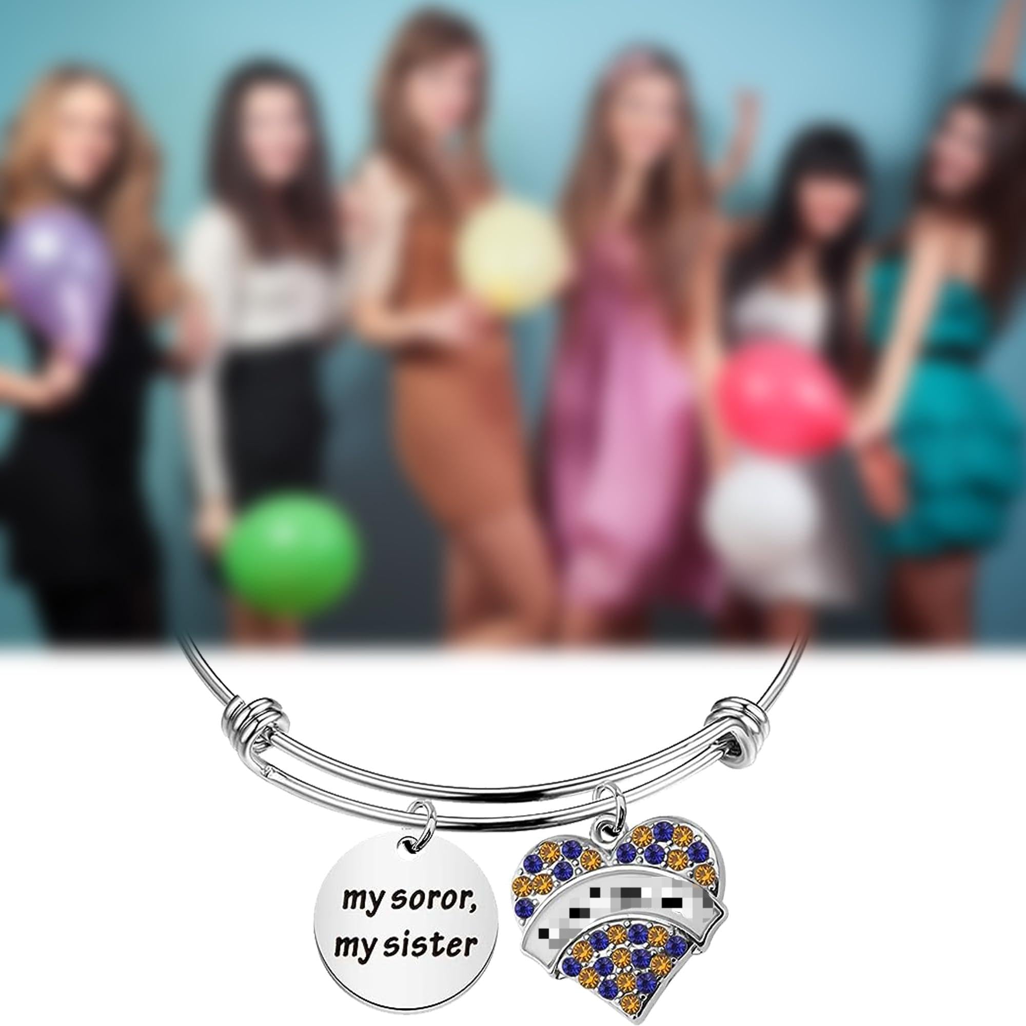 BAUNA Sorority Bracelet - Elegant Charm Bracelet Jewelry for Sisters, 1922 Sorority Gift - Perfect for Sisterhood Events, Graduation Gifts & Greek Life Accessories