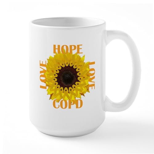 White - COPD Hope Sunflower Mugs