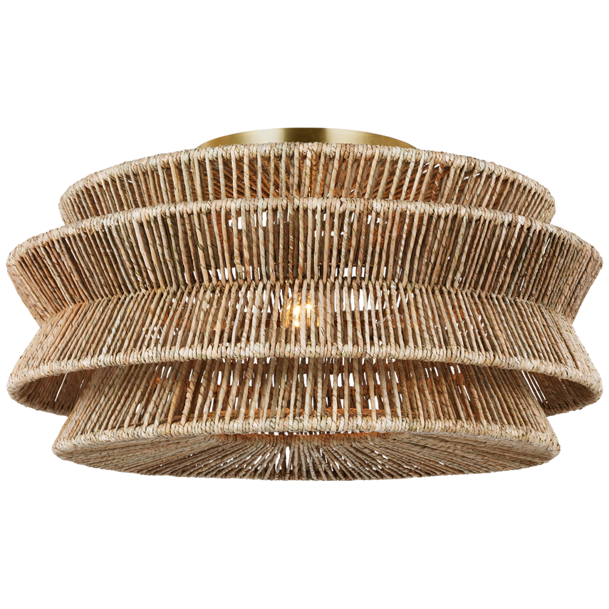 Antigua Semi Flush Mount Ceiling Light Fixture - Modern Farmhouse Lighting for Bedroom, Kitchen, Dining Room & Hallway