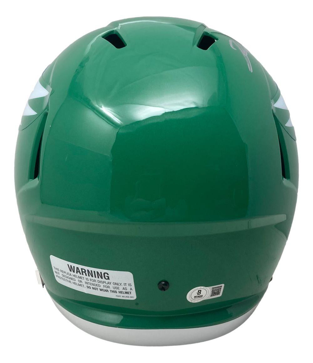 Jalen Carter Autographed Philadelphia Eagles Kelly Green Full Size Replica Speed Helmet - Limited Edition Collectible for NFL Fans, Sports Memorabilia & Eagles Game Room Decor