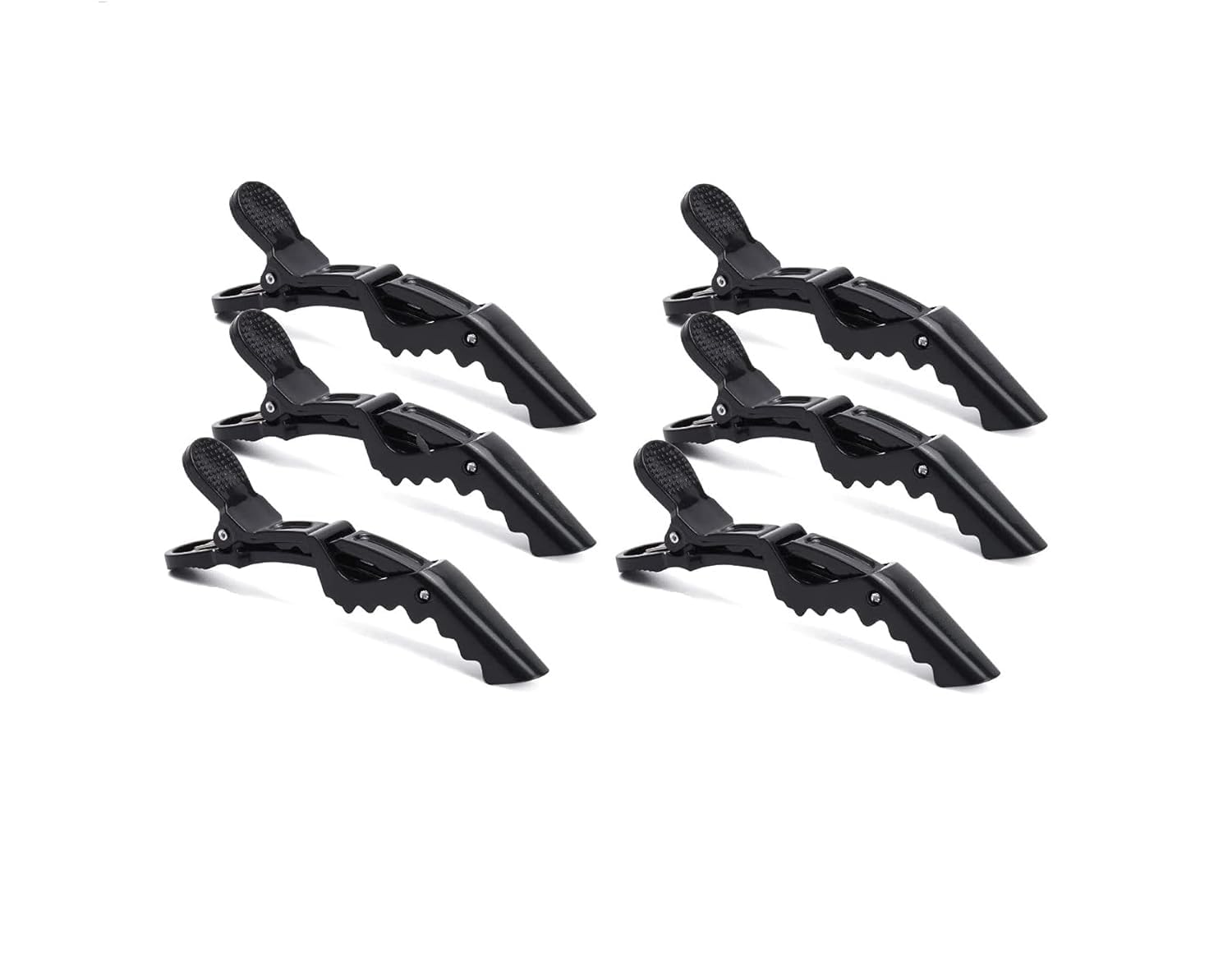 Professional Hair Styling Plastic Clips - Non-Slip Sectioning Crocodile & Duckbill Hair Clips for Thick Hair | Stylist-Grade Hairdresser Tools for Women (Black) | Perfect for Salon, Home Styling & DIY Hair Care